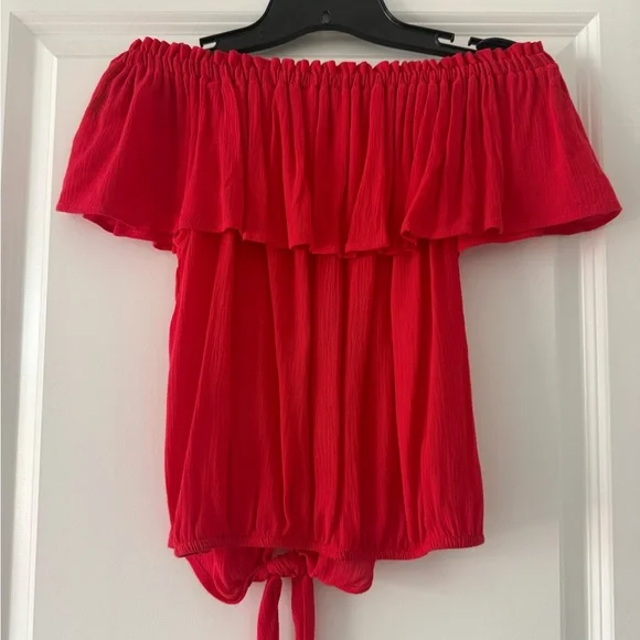 Express Off-Shoulder Ruffle Top - Picture 2 of 4
